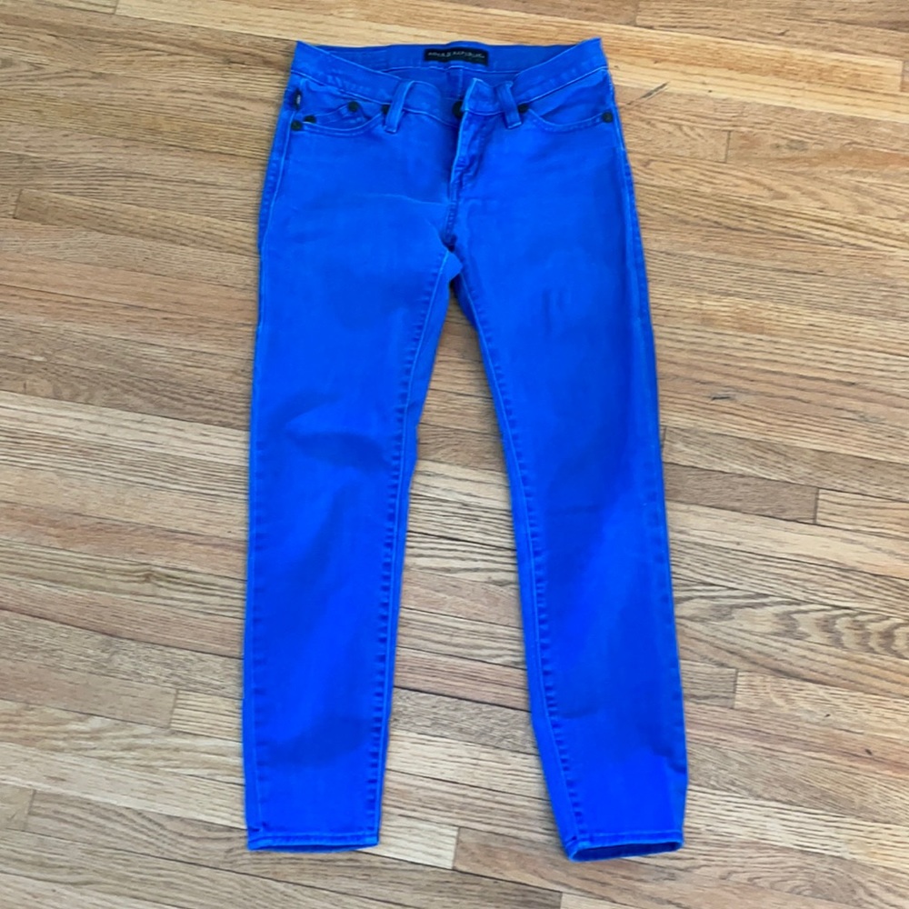 Rock & Republic Skinny Ankle Colored Denim - Blue - 0